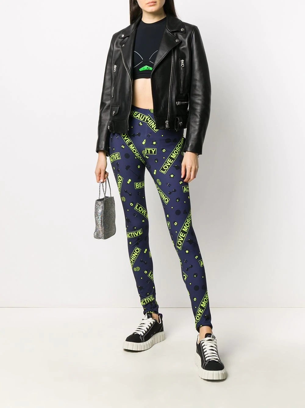 logo-print high-rise leggings - 2