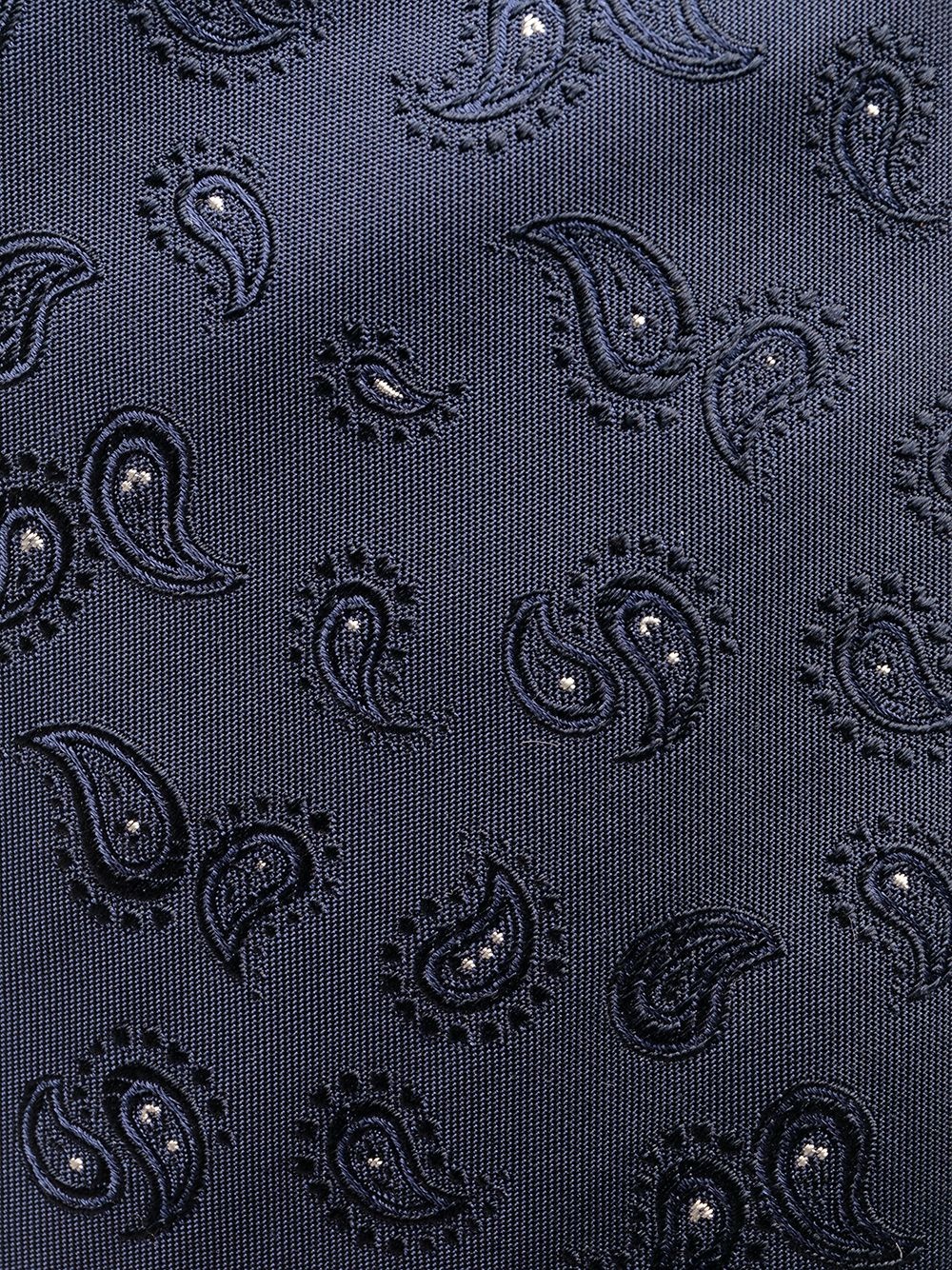 paisley embroidered tie - 2