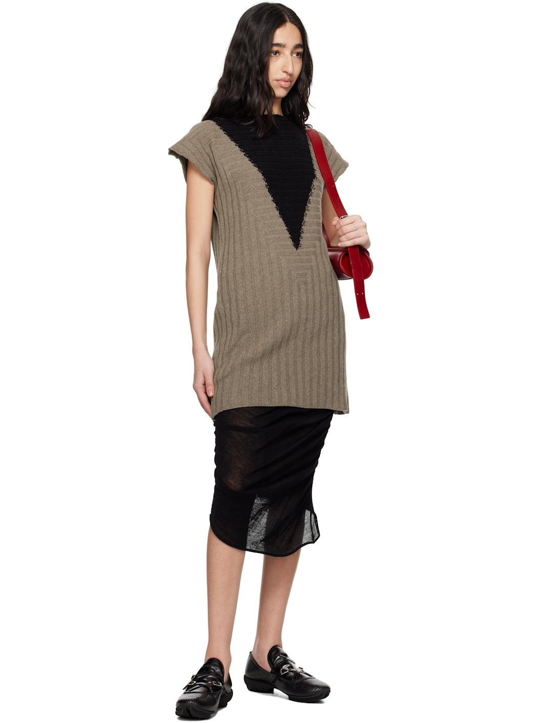 Brown & Black Dakota Vest Minidress - 5
