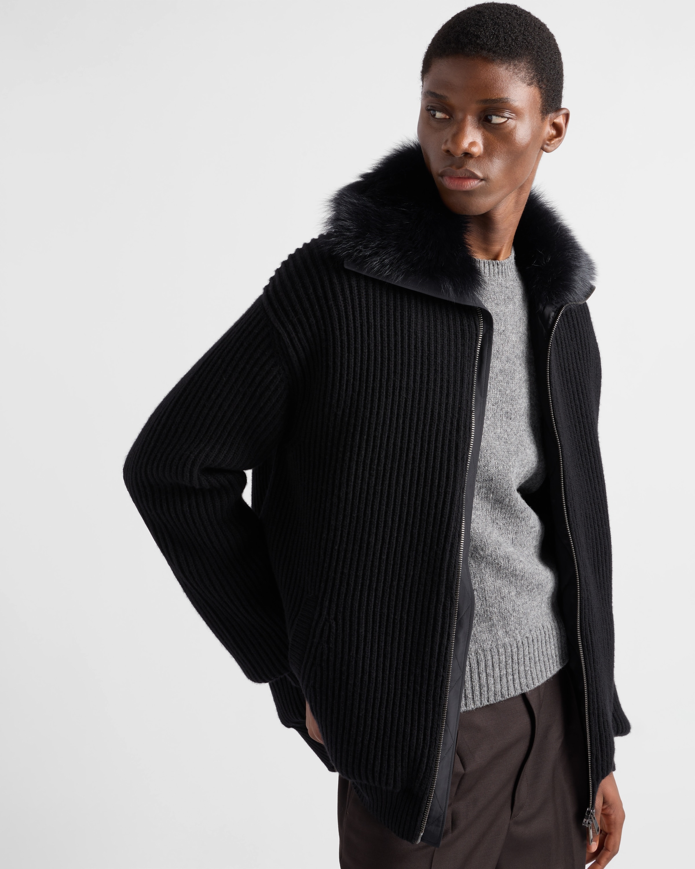 Wool and cashmere cardigan - 3