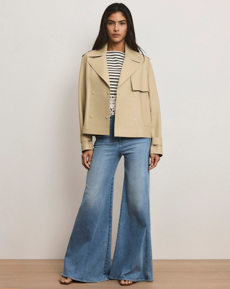HEATHCLIFF CROPPED LEATHER TRENCH COAT 3