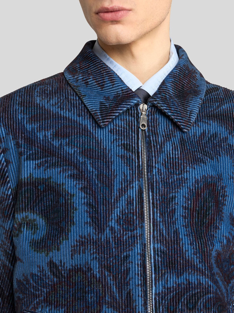 VELVET BOMBER JACKET WITH PRINT 2