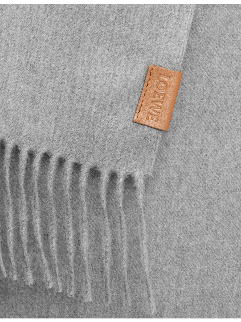 Logo-Patch Fringed Cashmere Scarf - 2