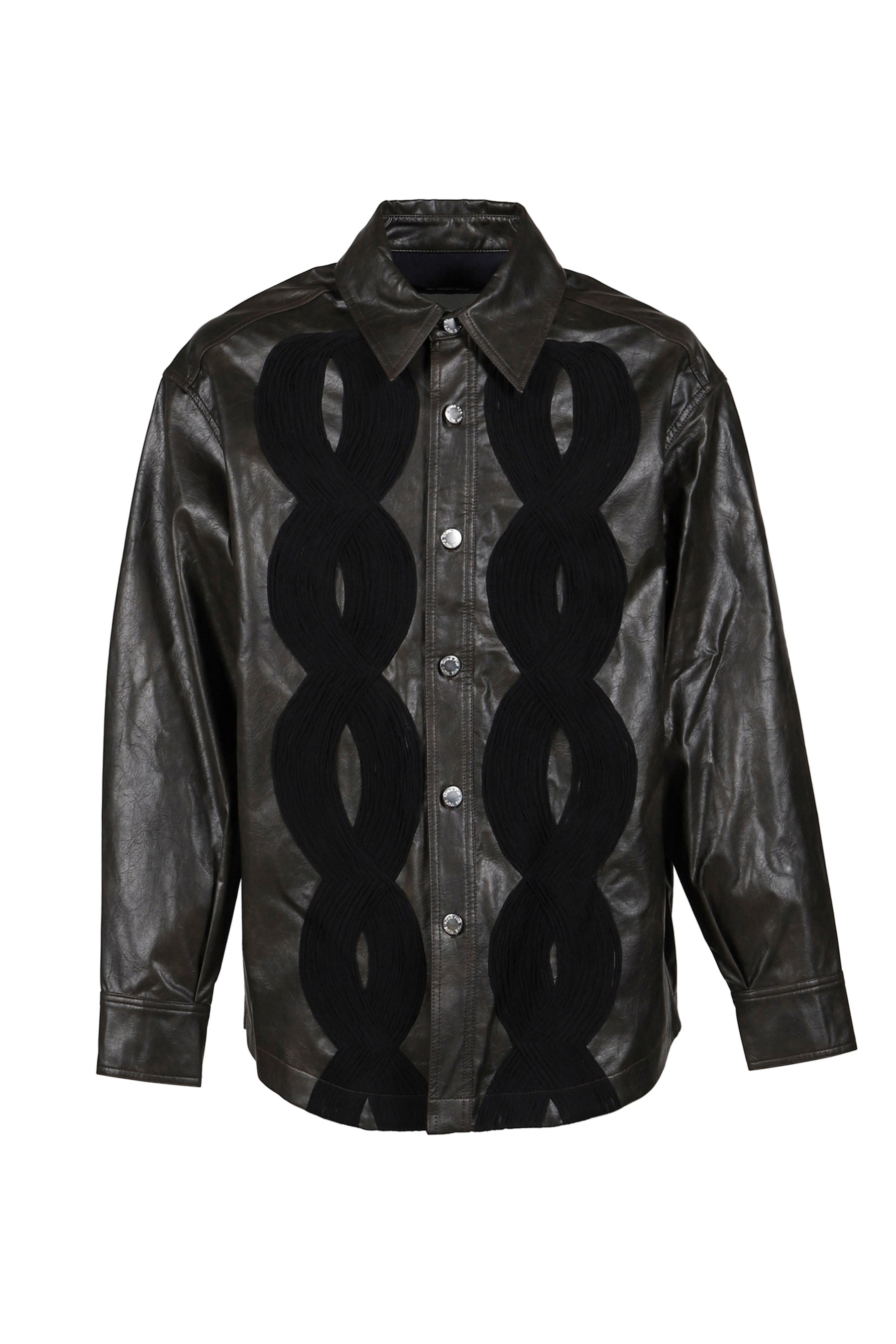"APPLIQUE" SHIRT JACKET / DARK BRW - 5