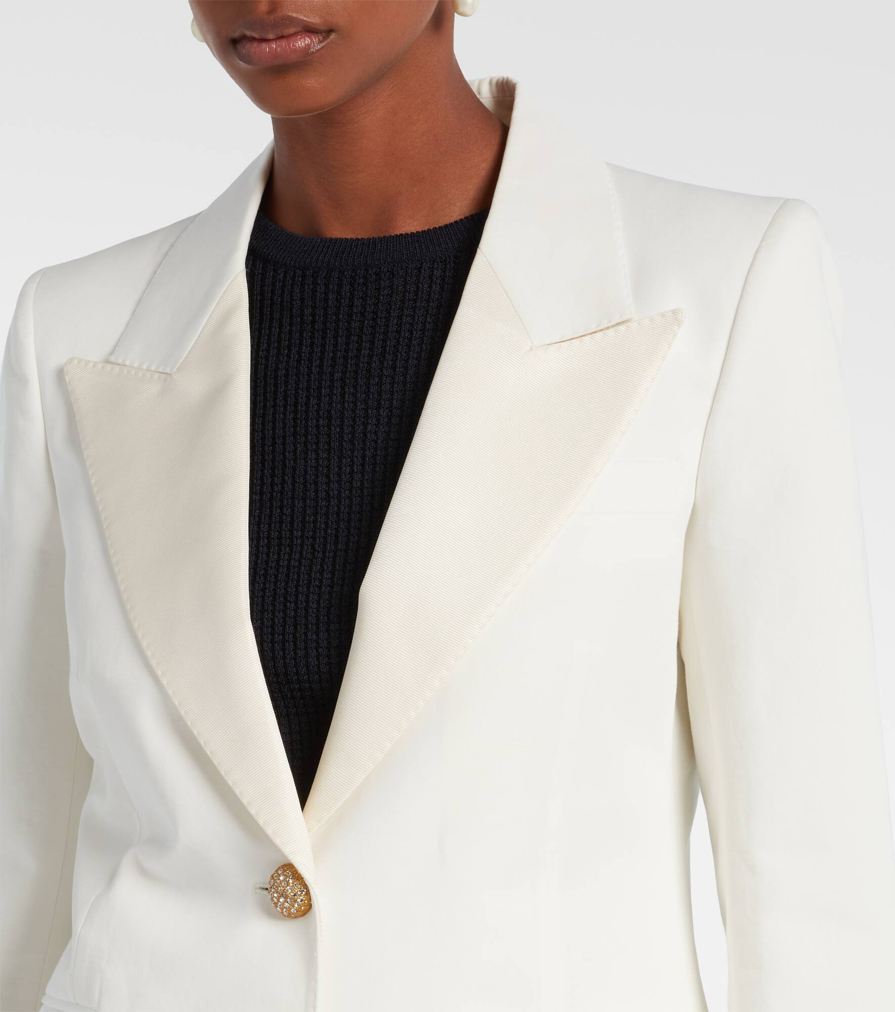 Cotton and linen blazer - 4