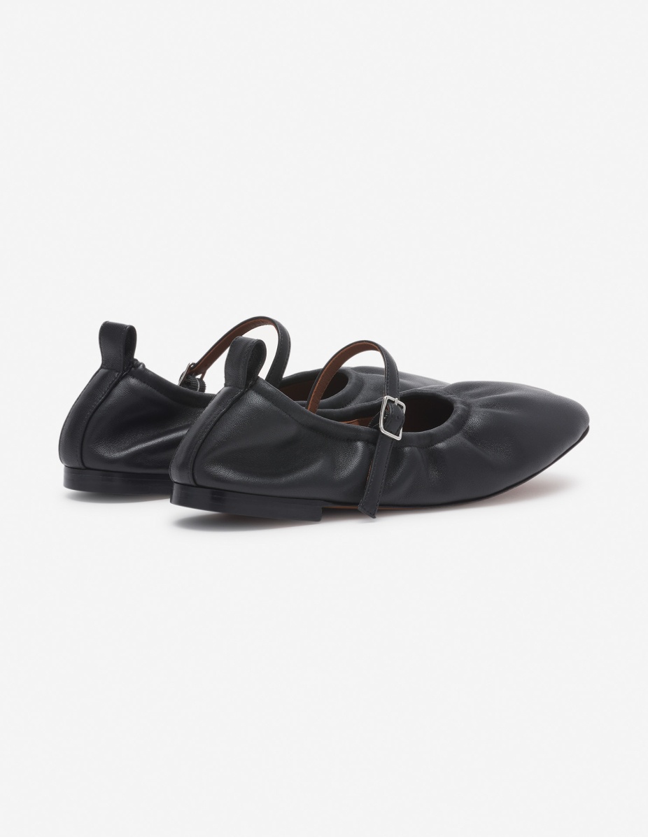 LEATHER FLAT BALLERINA - 4