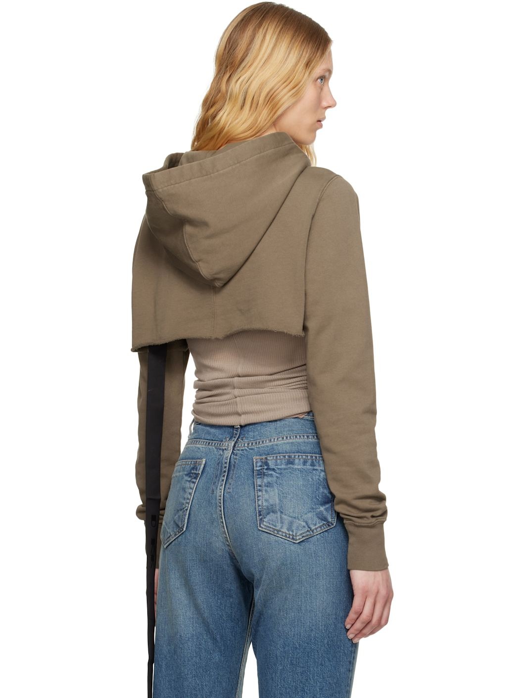 Gray Hollywood Cropped Hoodie - 3