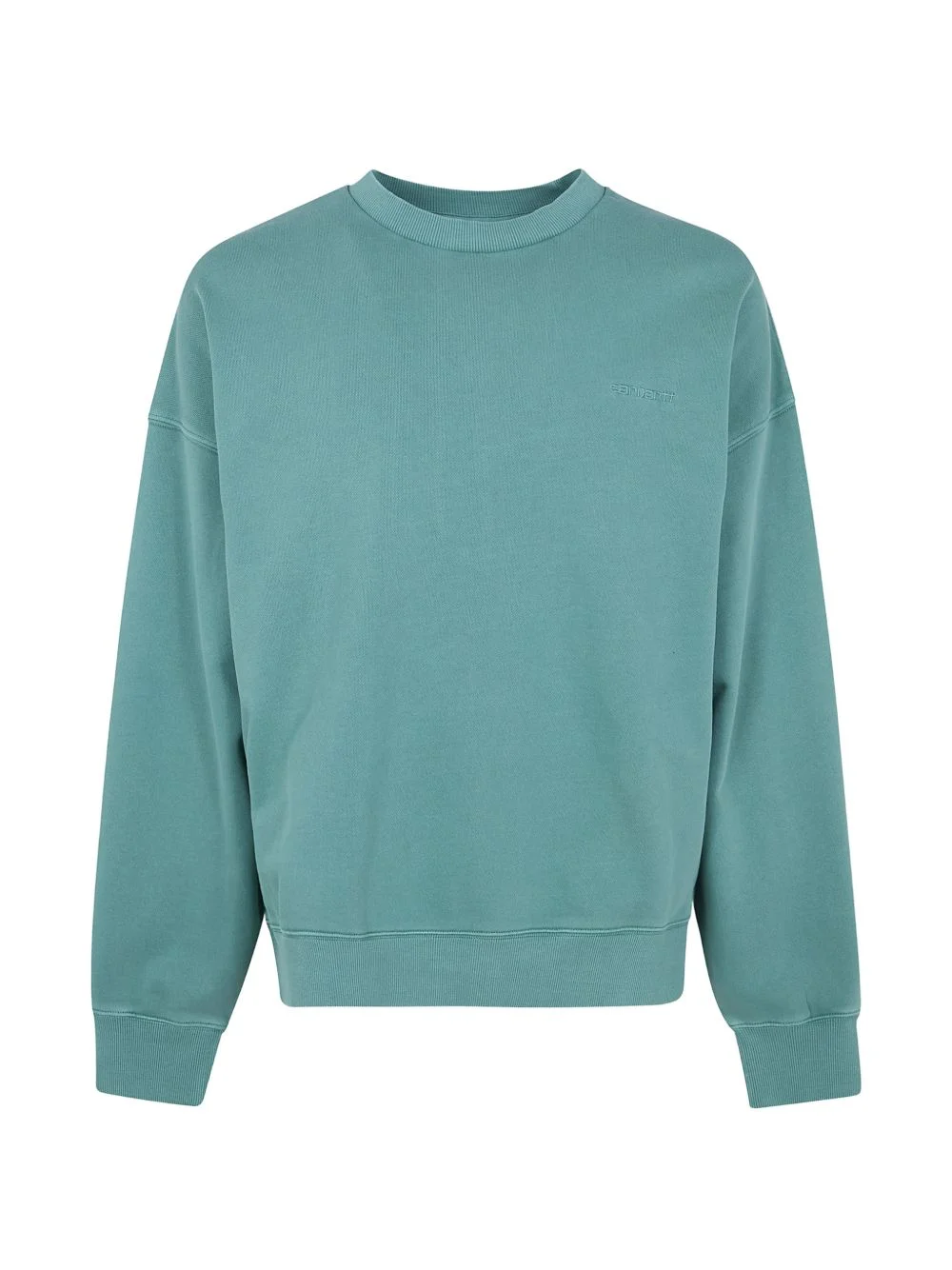 Benton garment-dyed embroidered-logo sweater - 1