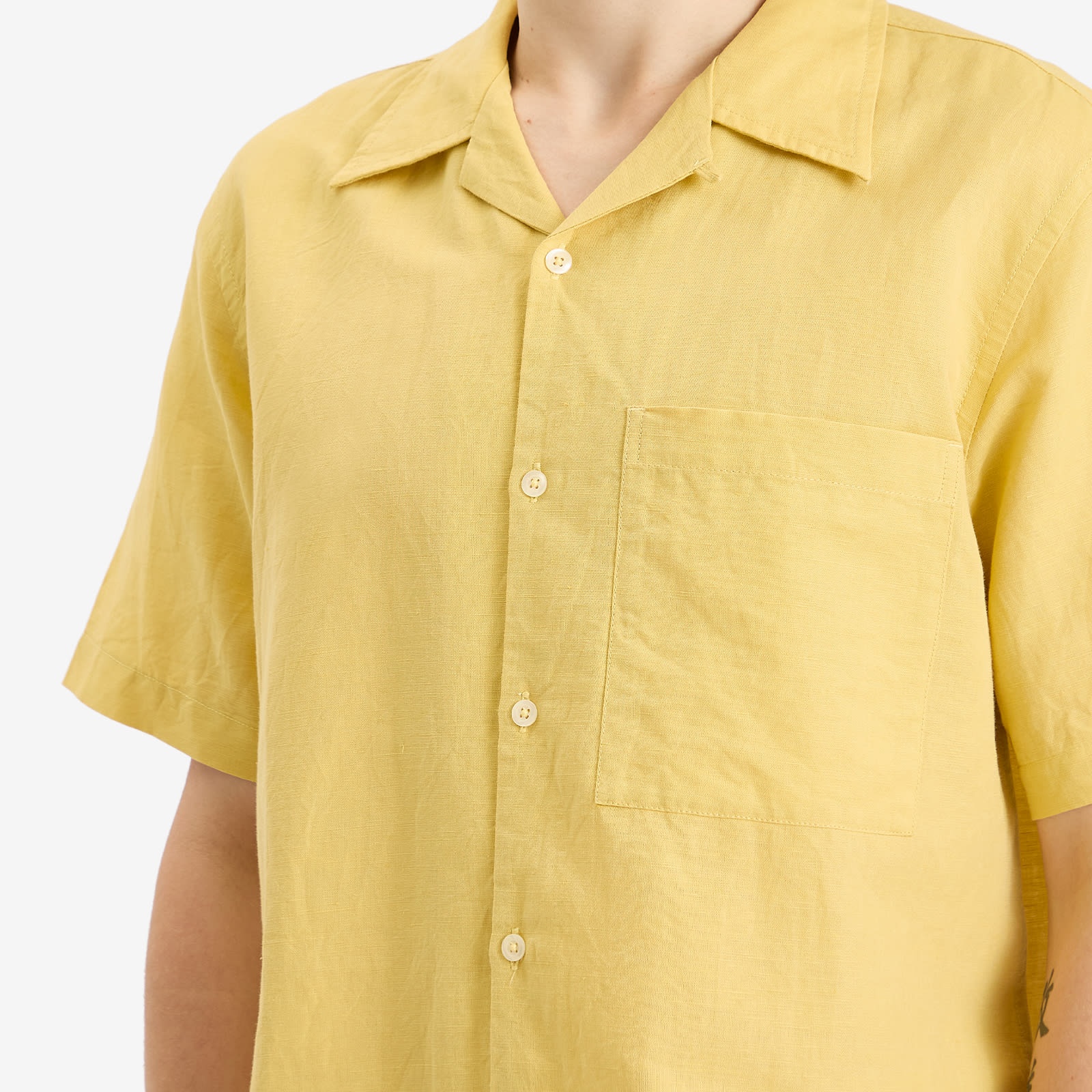 Universal Works Linen Cotton Camp Shirt - 5