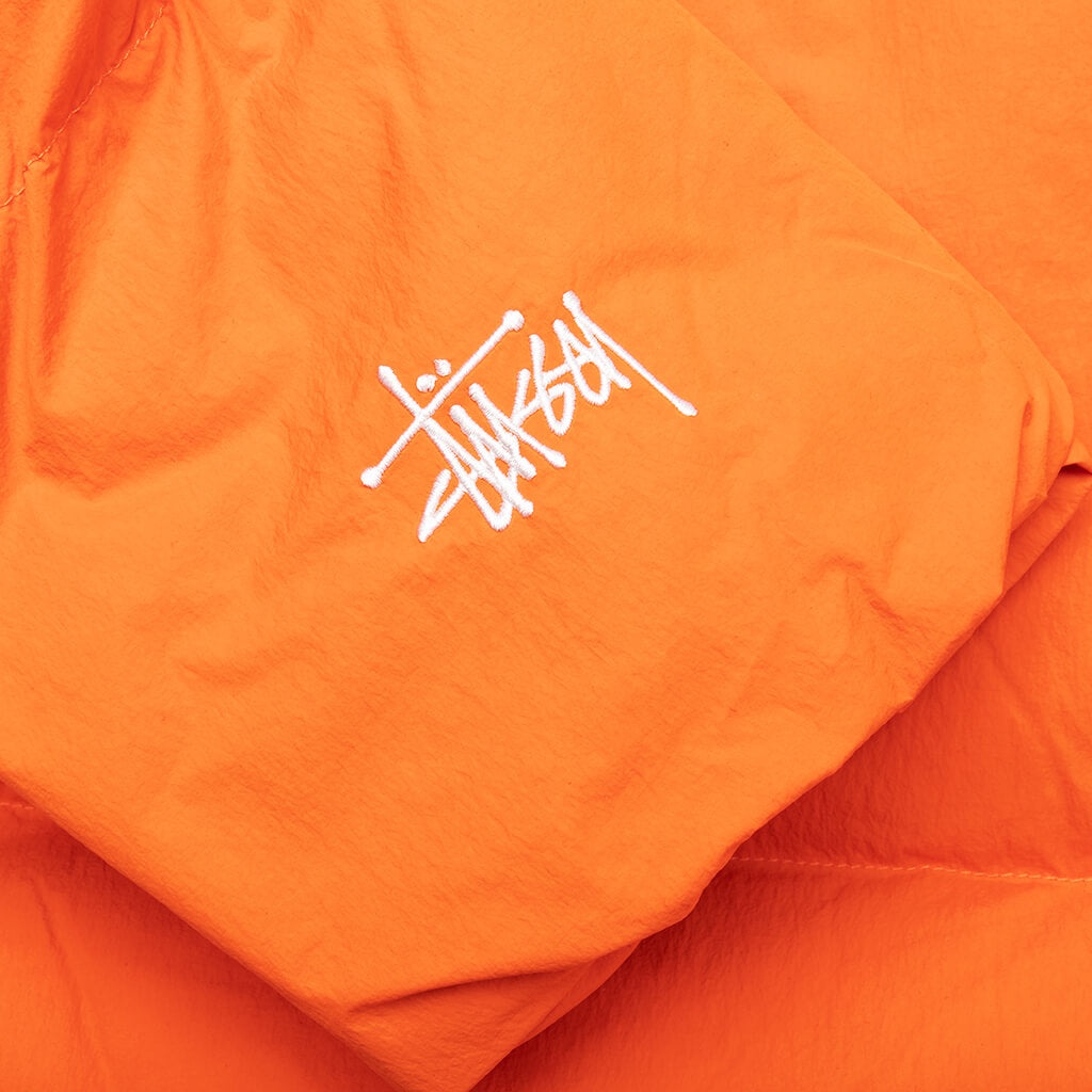 STUSSY NYLON DOWN PUFFER - ORANGE - 5