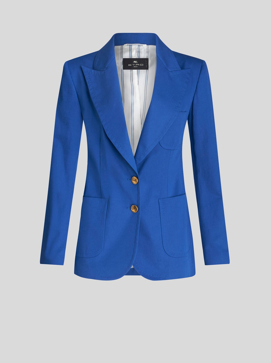 STRETCH JACKET WITH PEGASO BUTTONS - 1