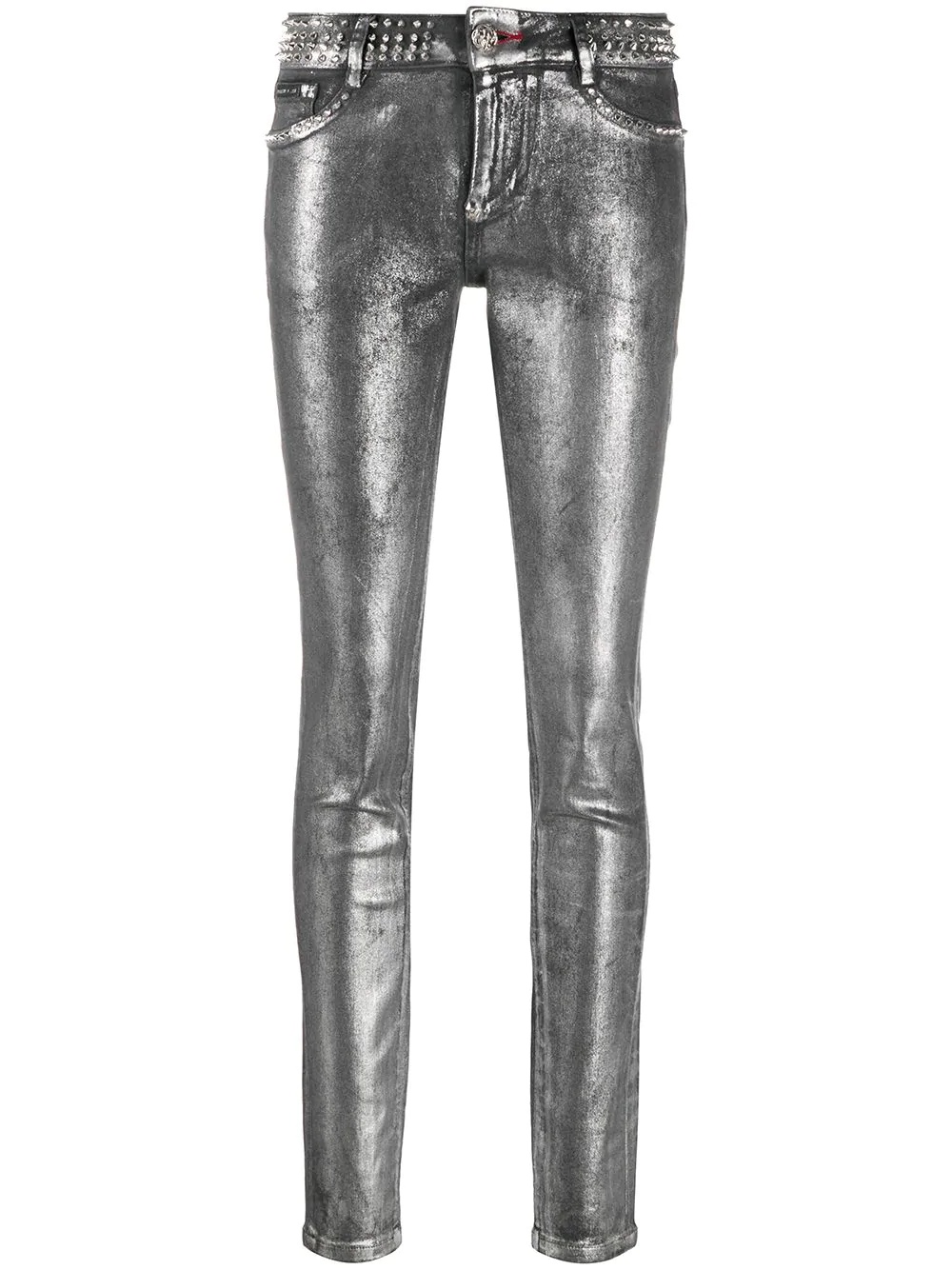 rockstud metallic jeggings - 1