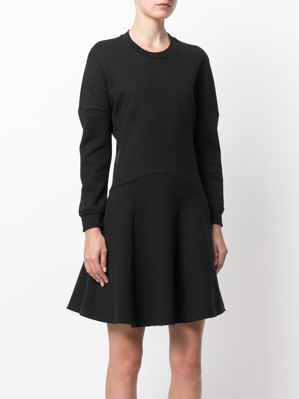 dragon patch flared dress - 3