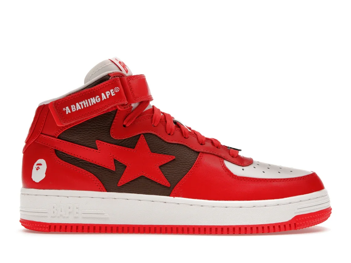 A Bathing Ape Bape Sta Mid Red (2022) - 1