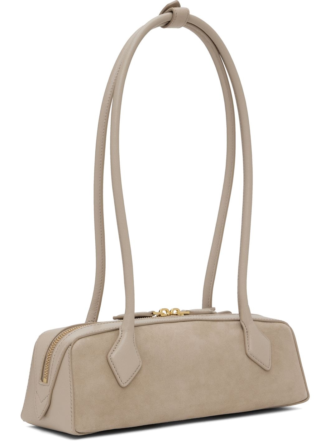Gray 'Le Teckel' Small Bi-Material Bag - 3