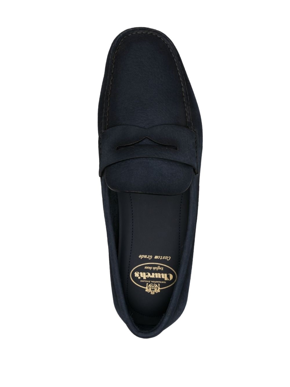 pebbled-leather loafers - 2