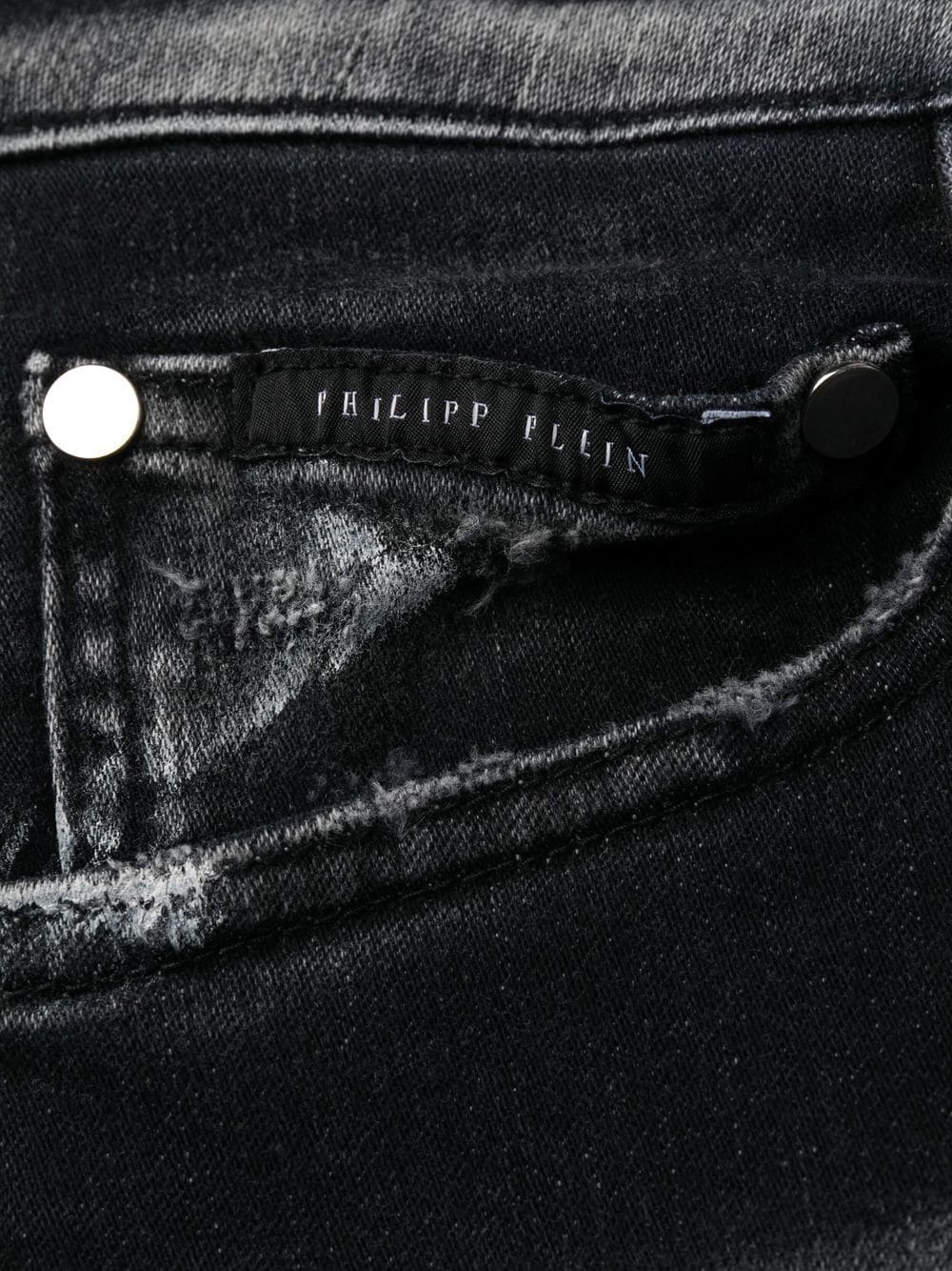 distressed skinny-cut jeans - 7