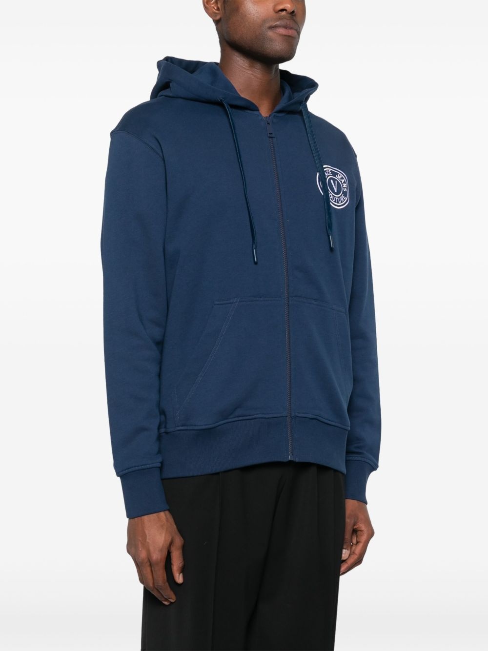logo-embroidered hoodie - 3