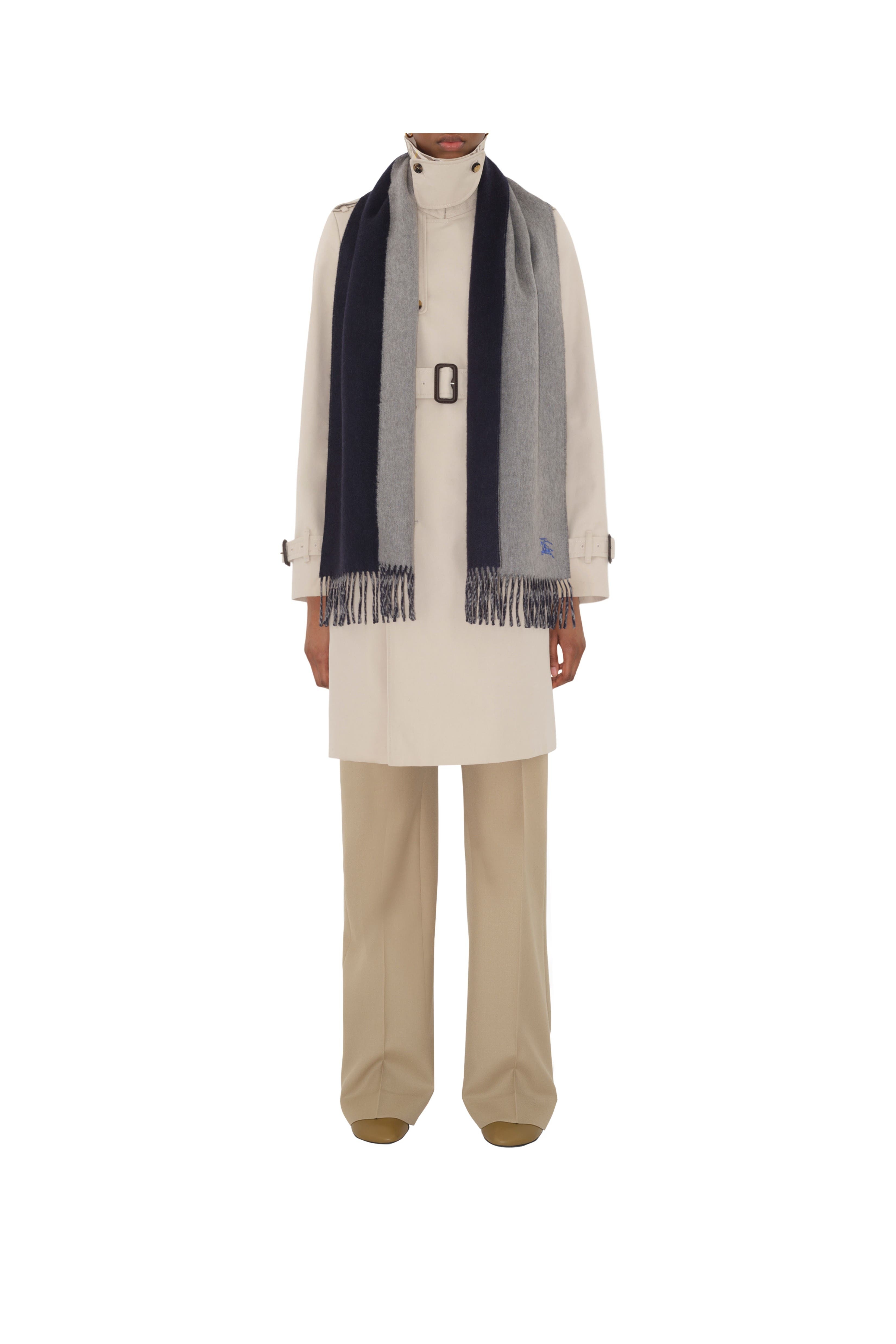 burberry Reversible Cashmere Scarf in Grey/navy at Nordstrom - 2