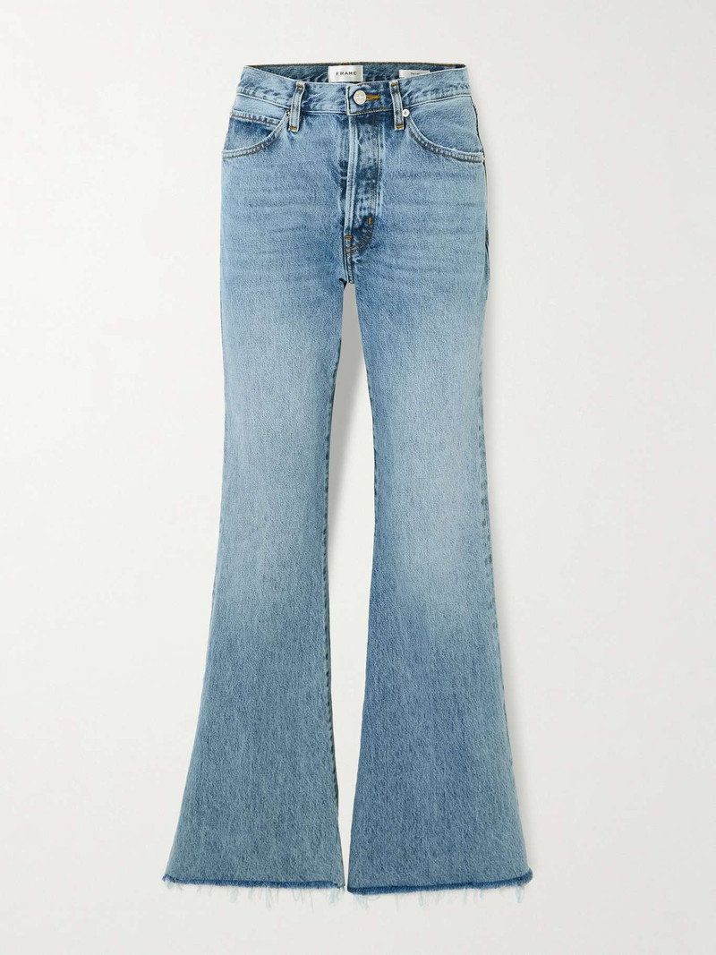 The Lax distressed high-rise flared jeans Light denim - 1