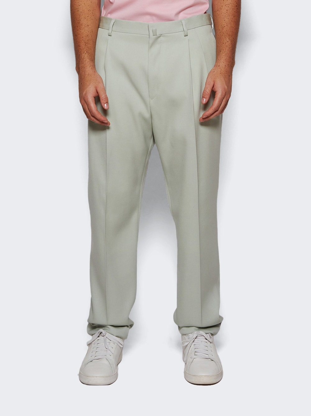 Straight Leg Pants Sage Green - 3