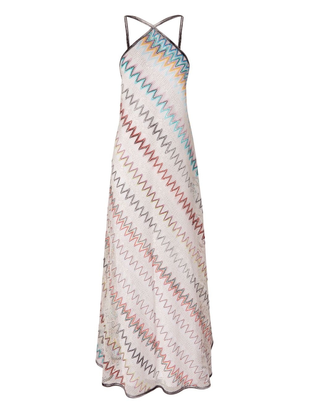 zigzag-woven maxi dress - 1