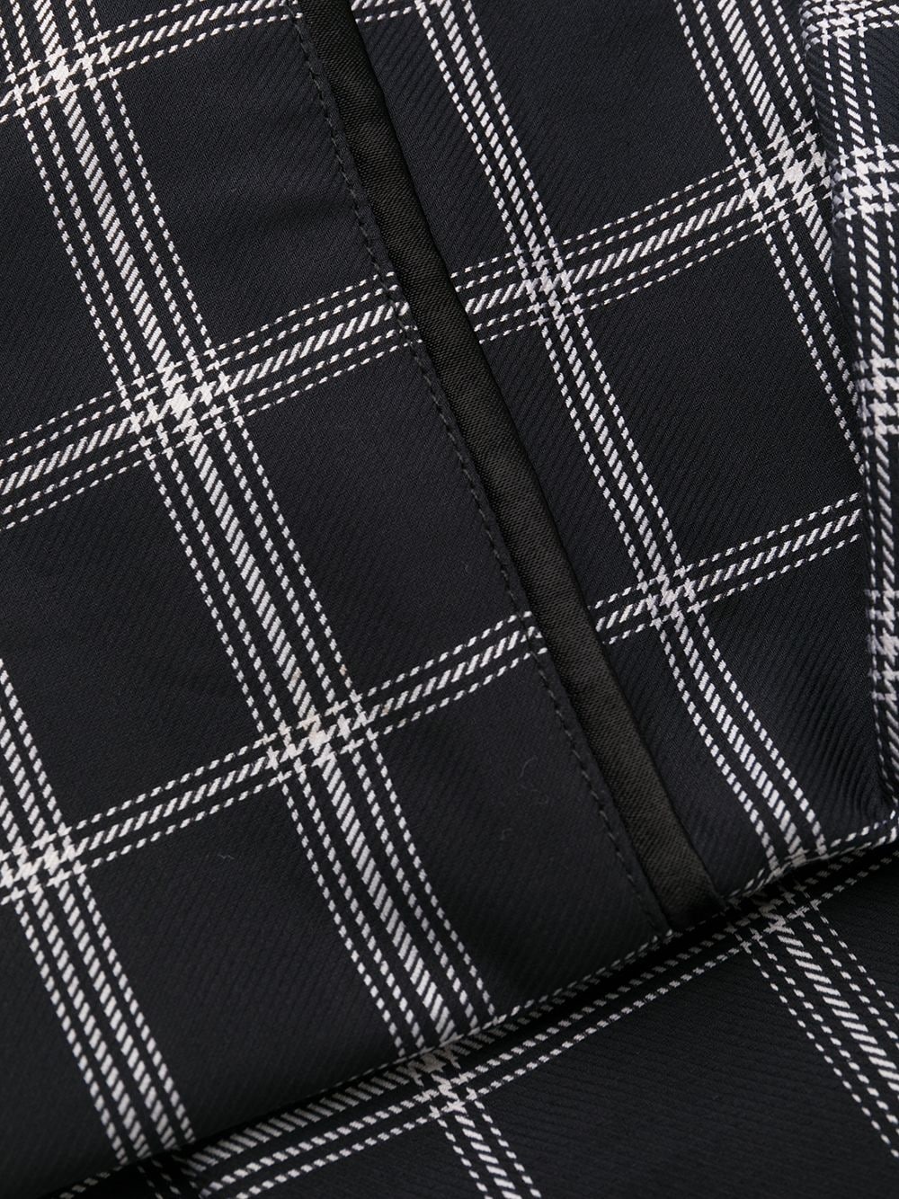 checked turn up cuff trousers - 7