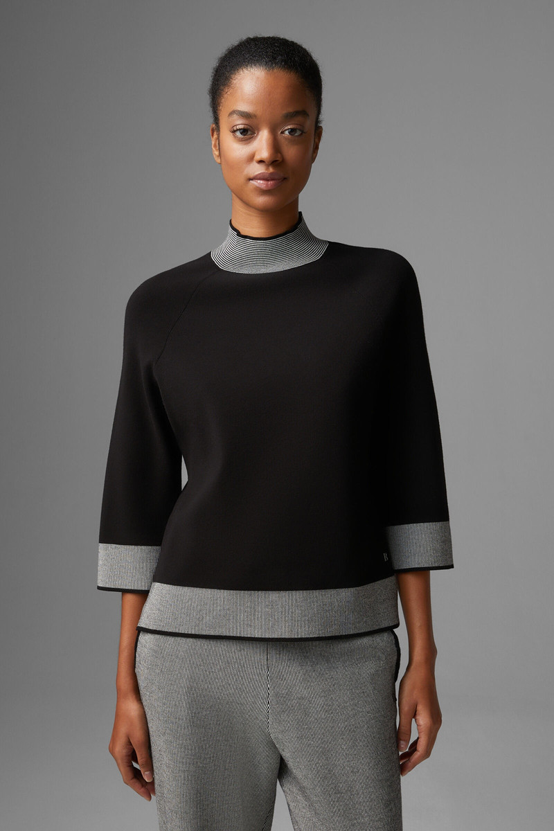 Magda sweater in Black/White 2