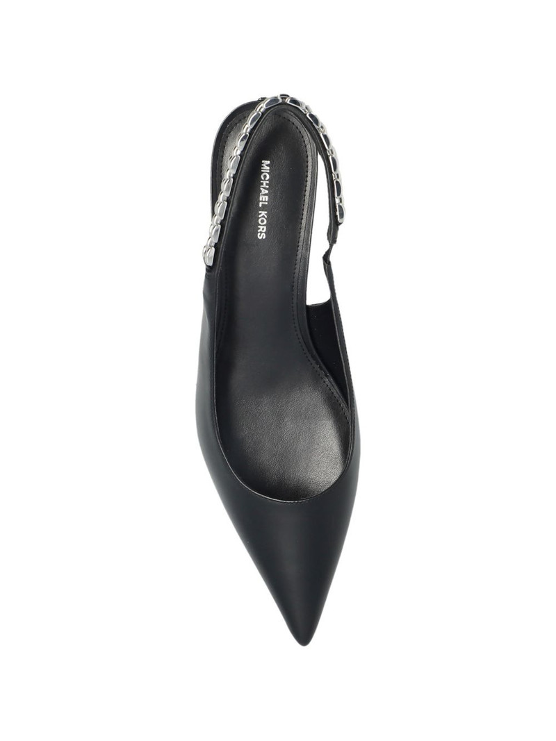 chain-detail pointed leather pumps 4