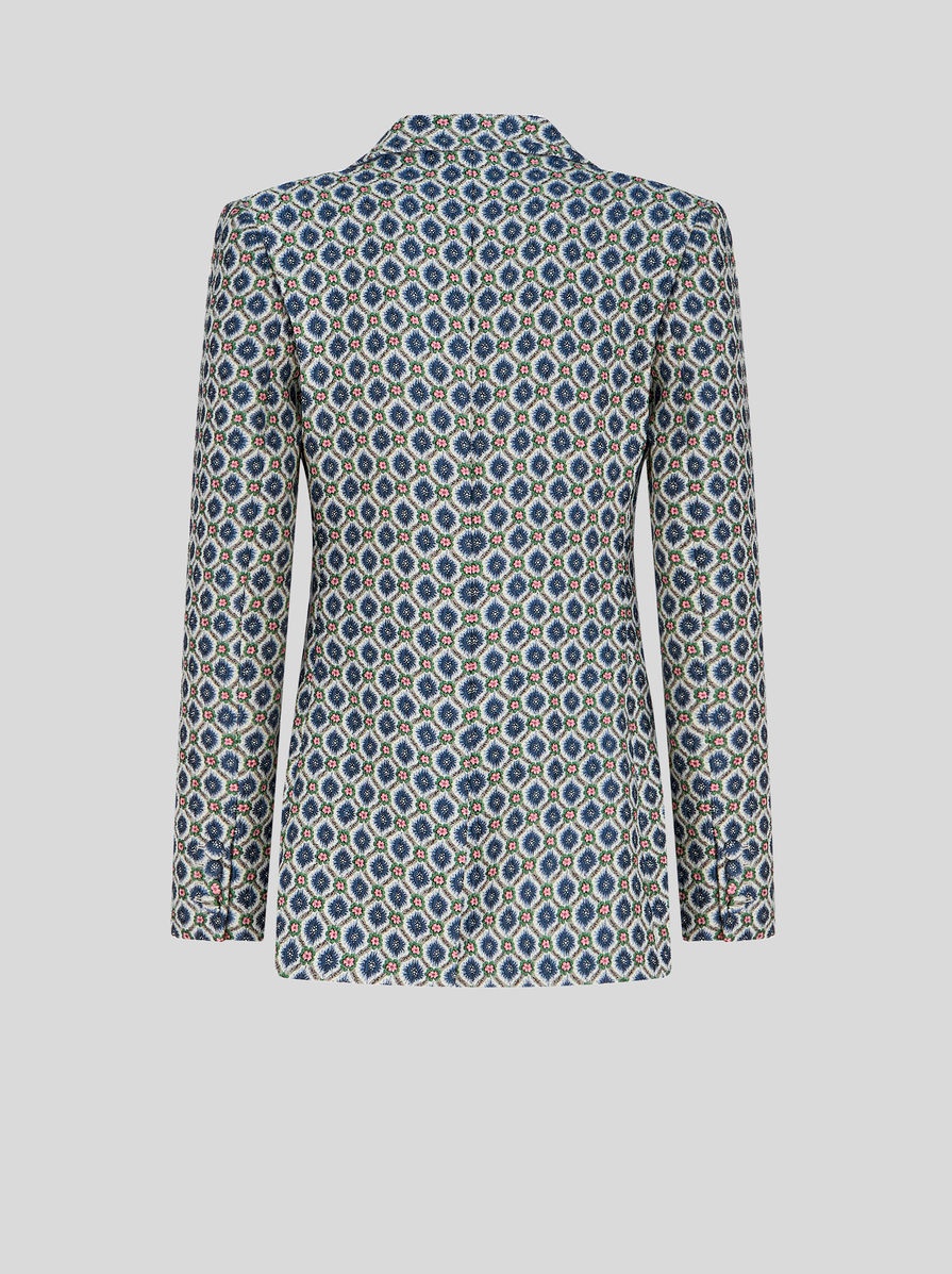 GEOMETRIC PATTERN JACQUARD JACKET - 5