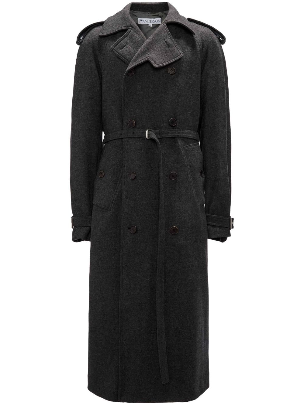 Double-Breasted Wool-Blend Coat - 1