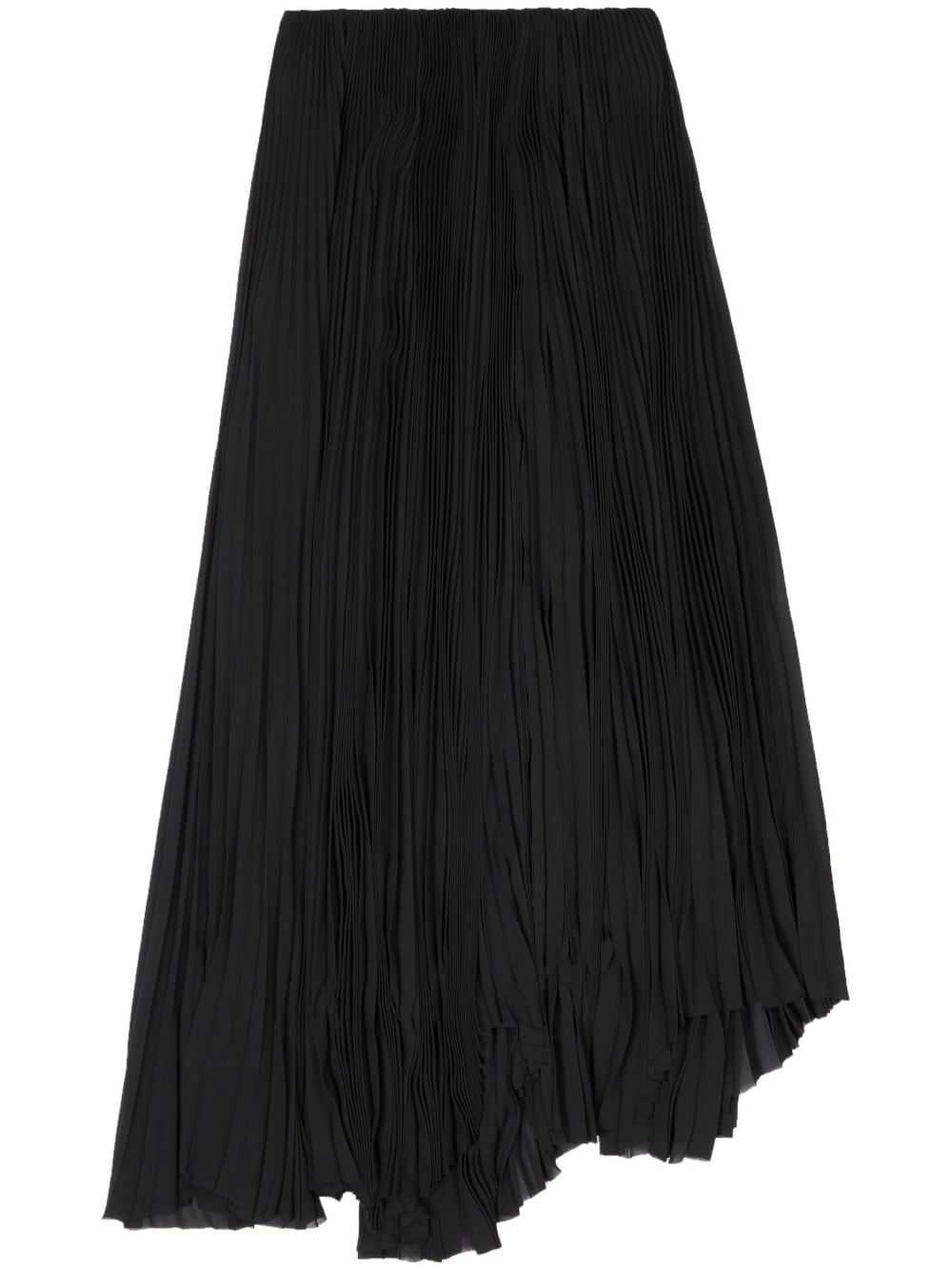 asymmetric pleated skirt - 1