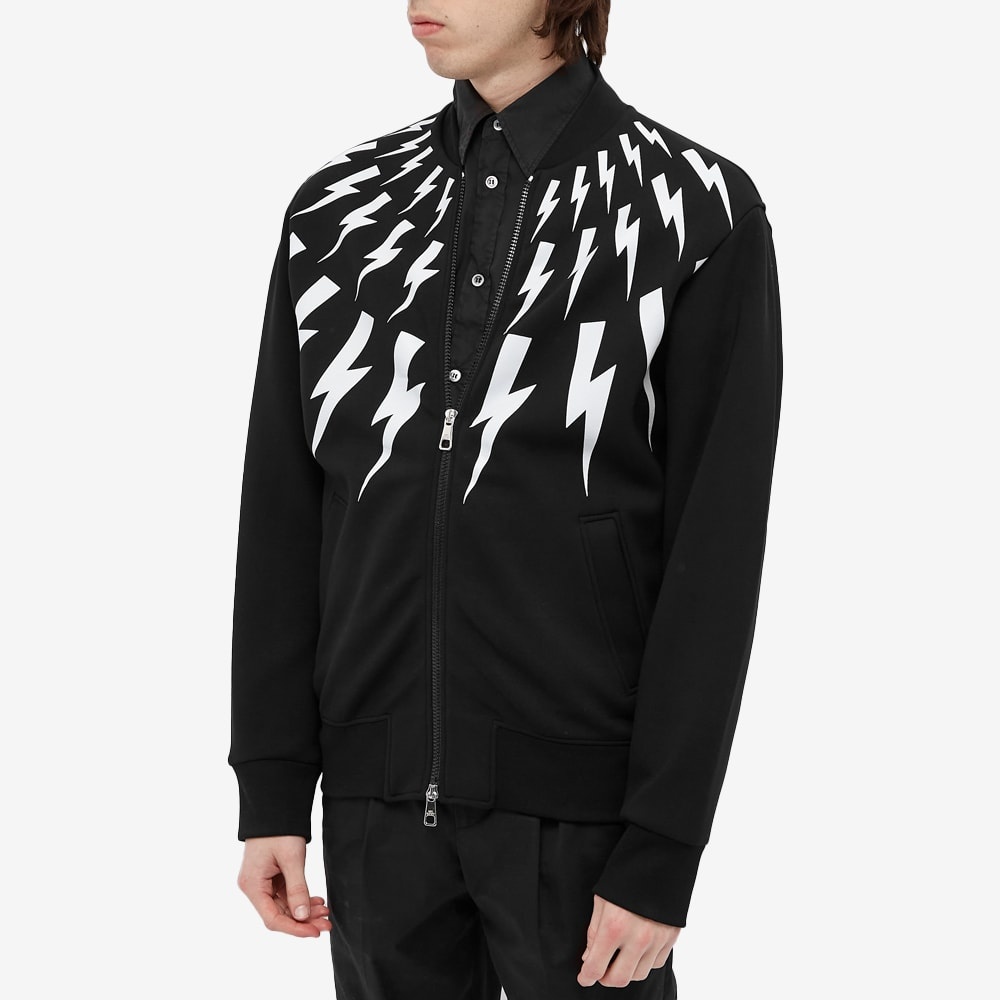 Neil Barrett Fairisle Thunderbolt Jersey Bomber Jacket - 5