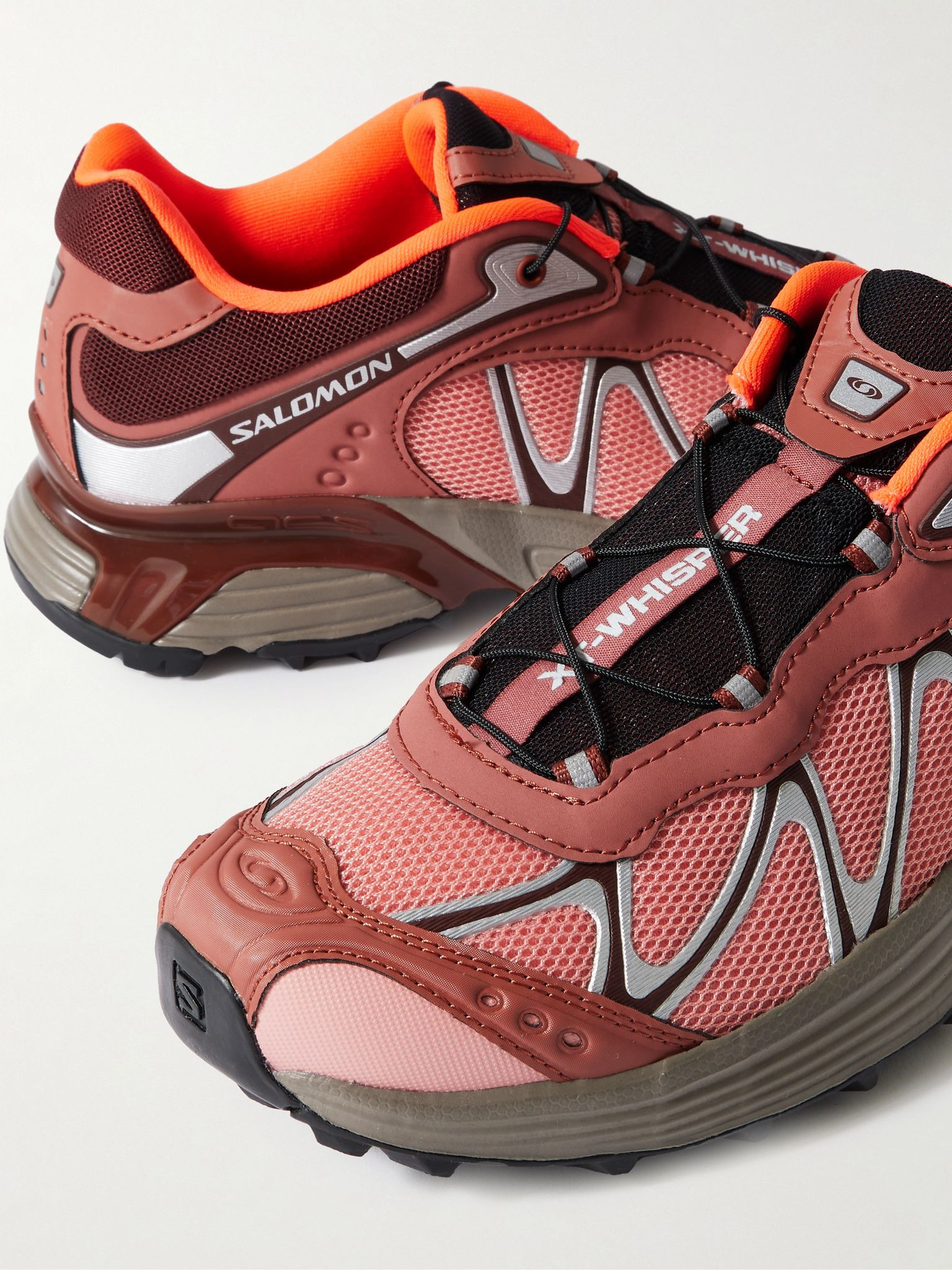 XT-Whisper rubber-trimmed mesh sneakers Red - 4