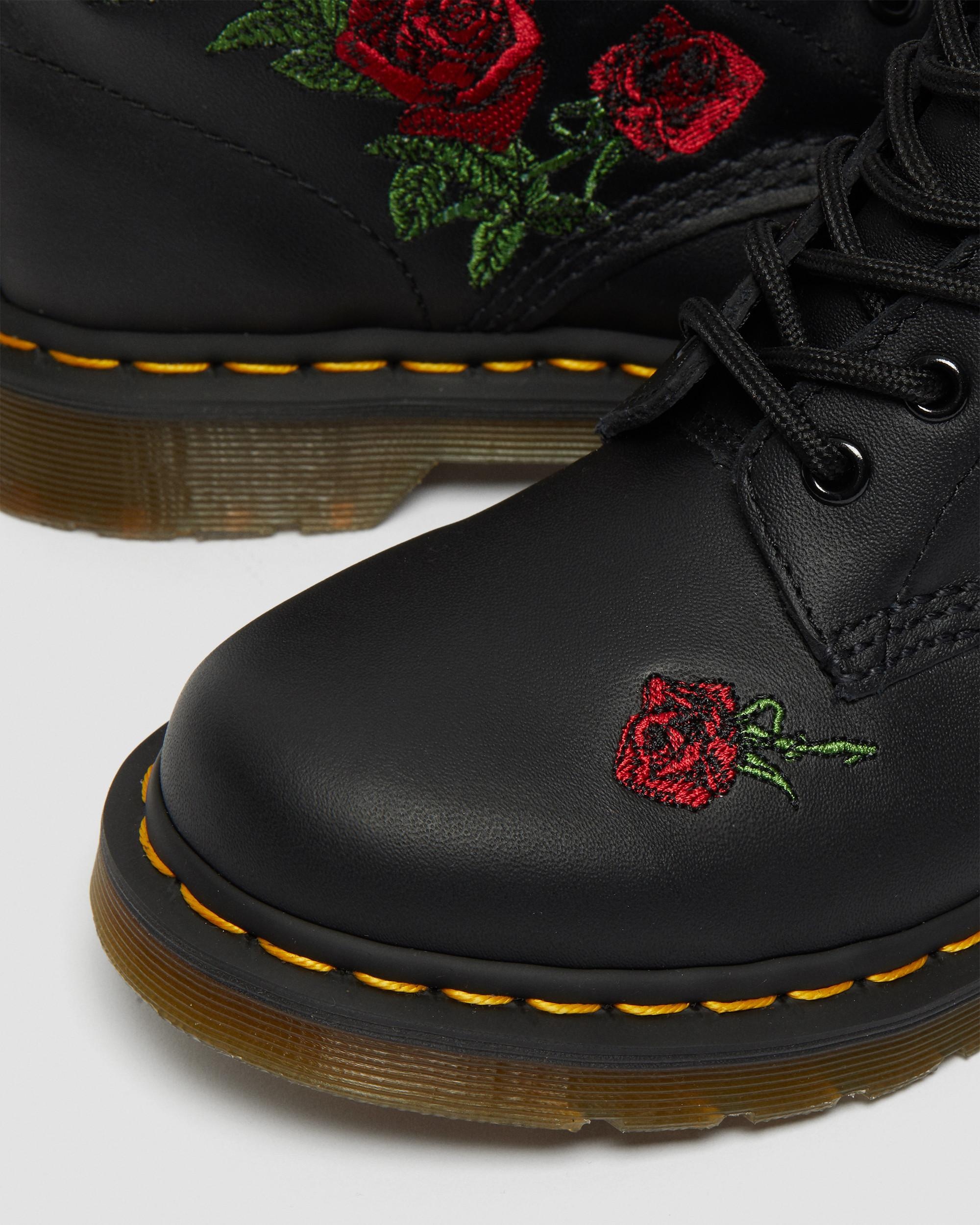 1460 Vonda Floral Leather Lace Up Boots - 9