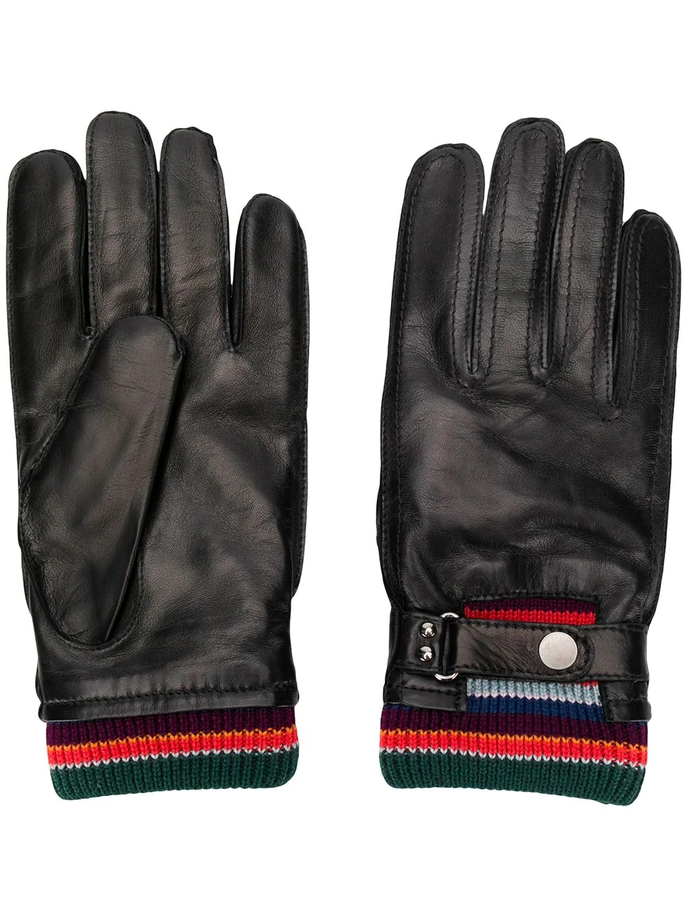 stripe detailed driving gloves - 1