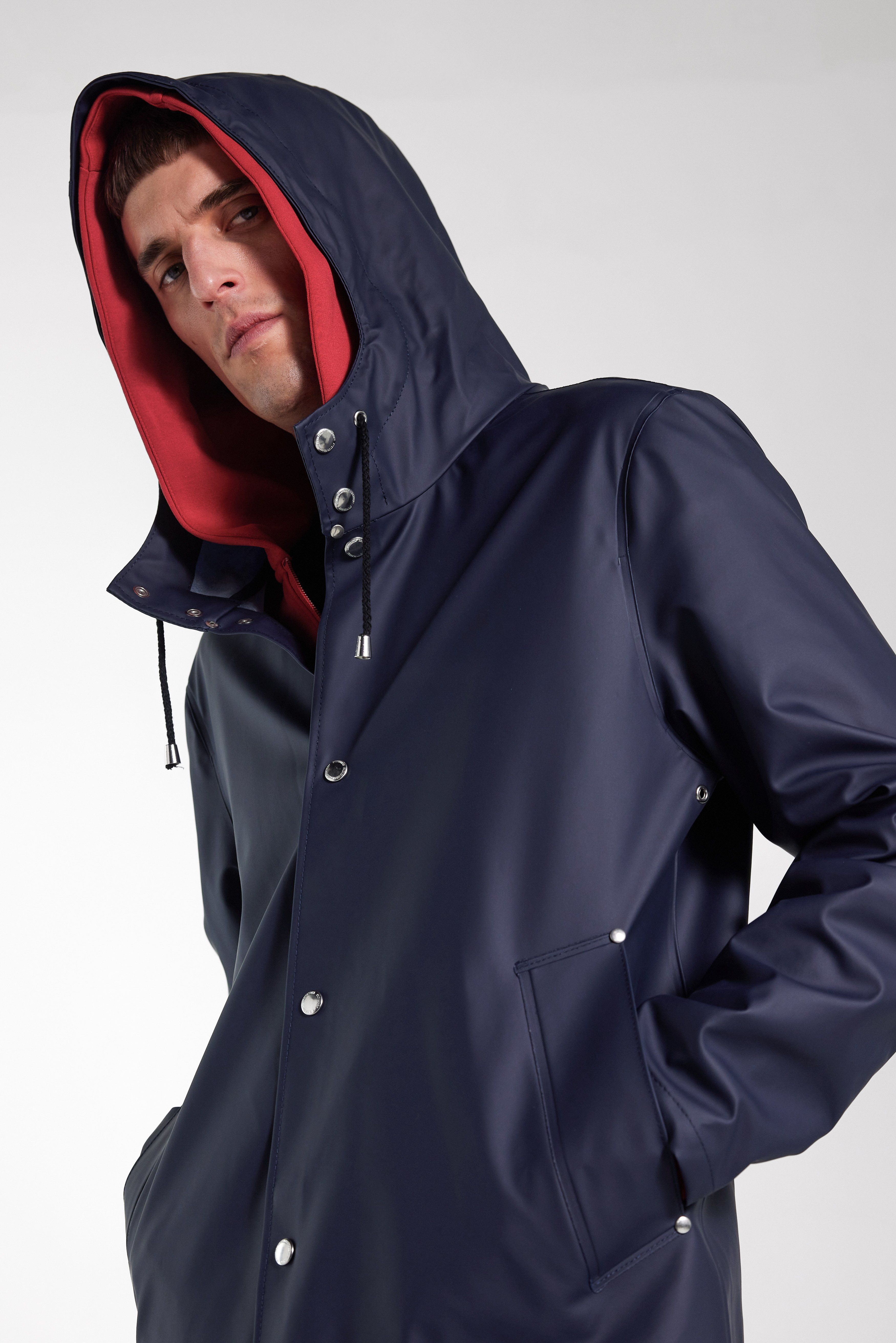 Stockholm Lightweight Raincoat Navy - 3