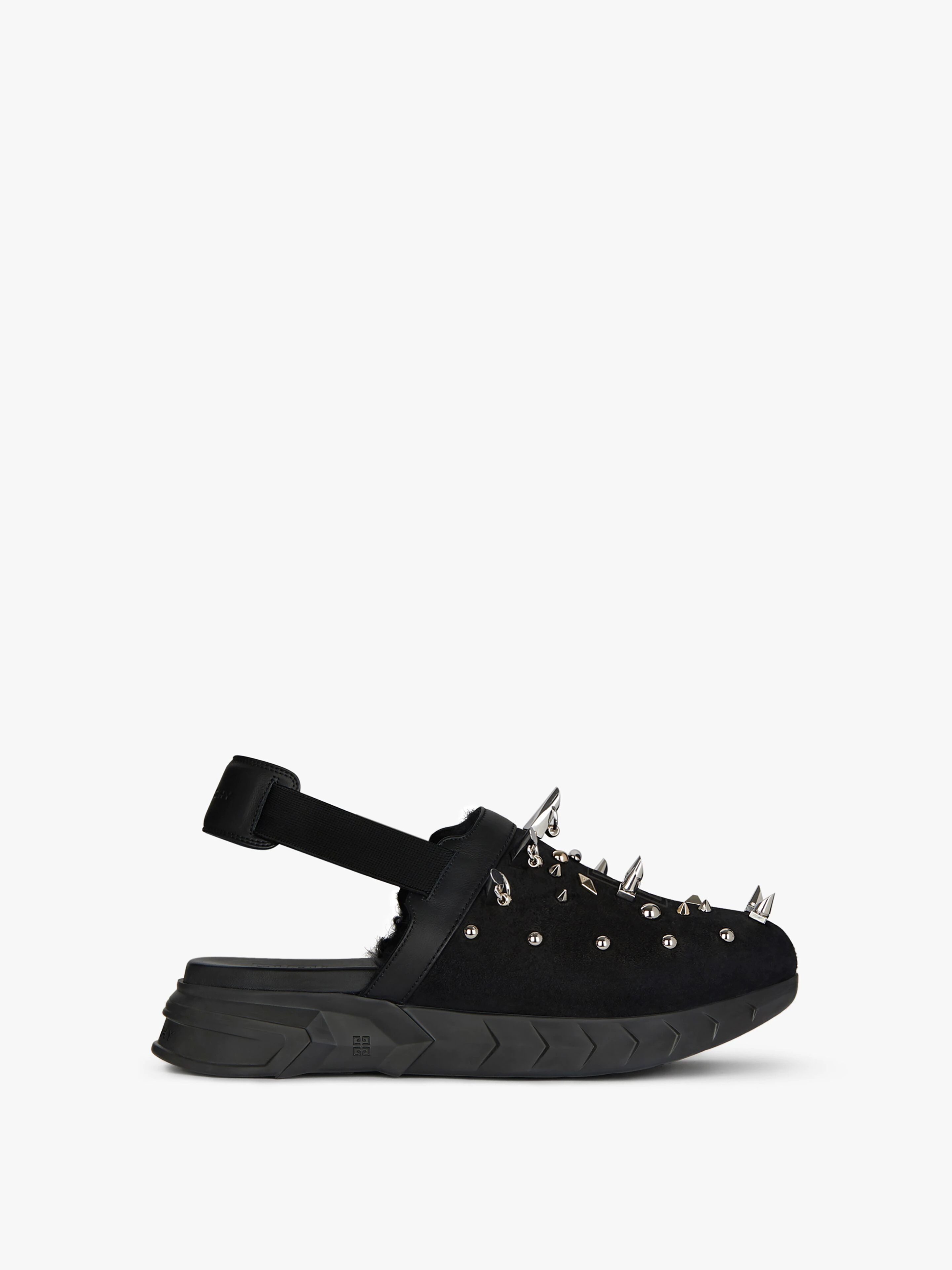 MARSHMALLOW SANDALS IN RUBBER, SUEDE, SHEARLING WITH STUDS - 1