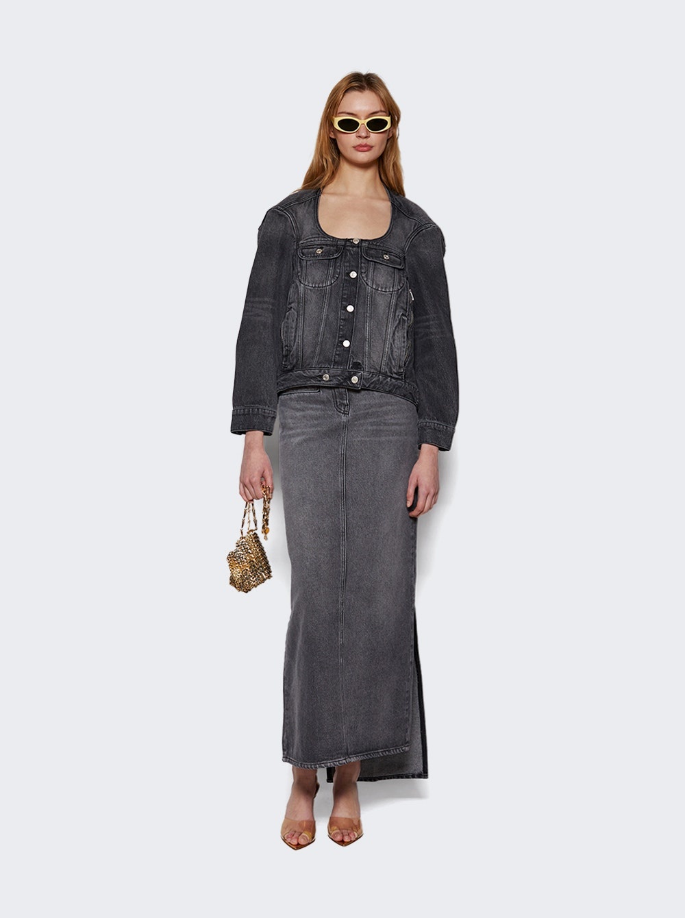 Heritage Long Skirt Stonewashed Grey - 2