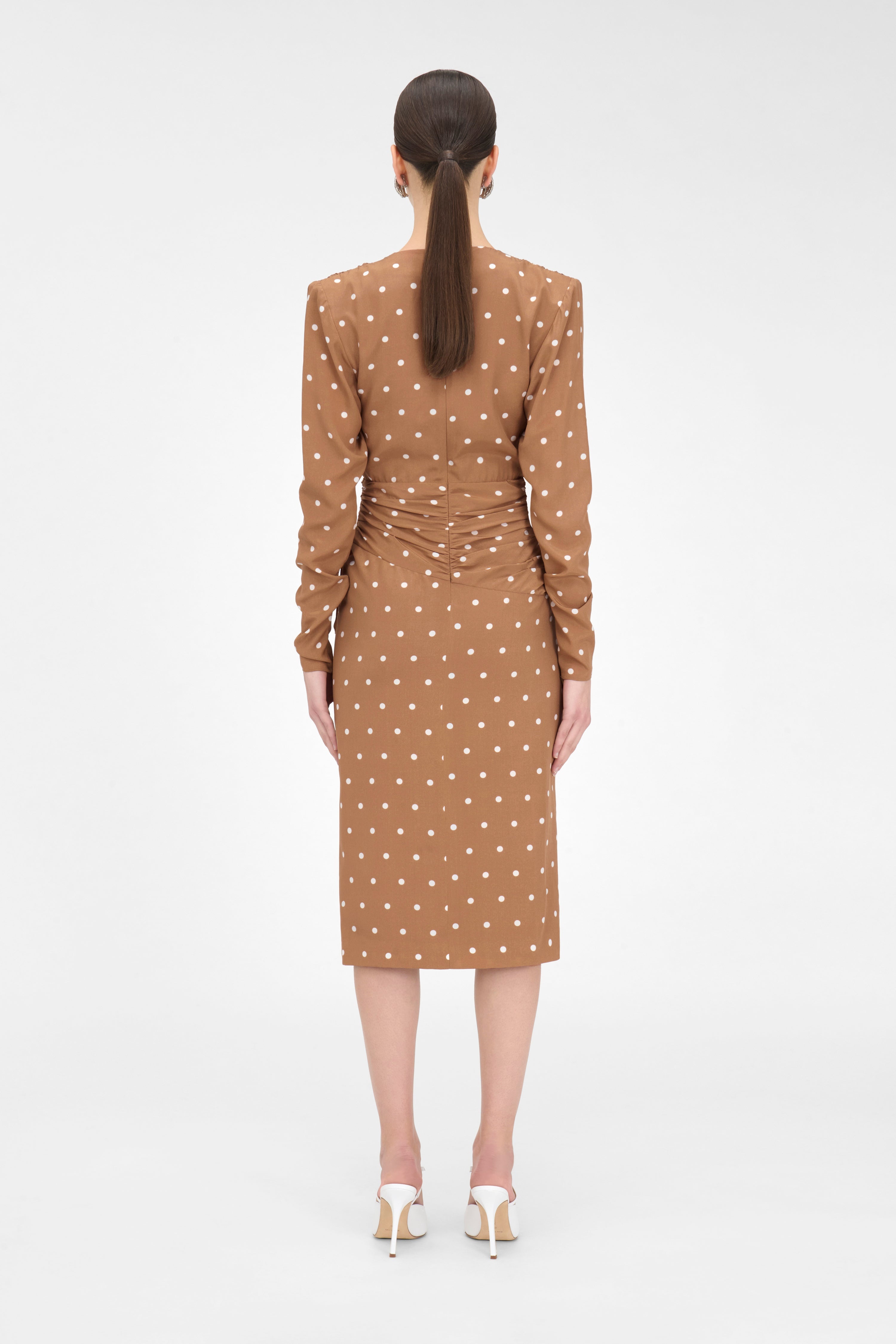 POLKA DOT DRESS WITH VOLANT - 4