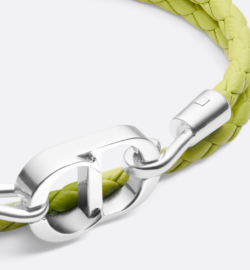 CD Icon Woven Leather Double Bracelet 3