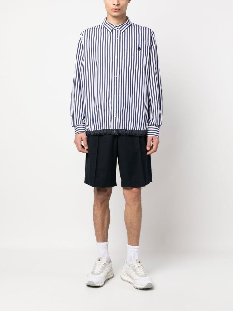 raised-logo striped shirt - 2