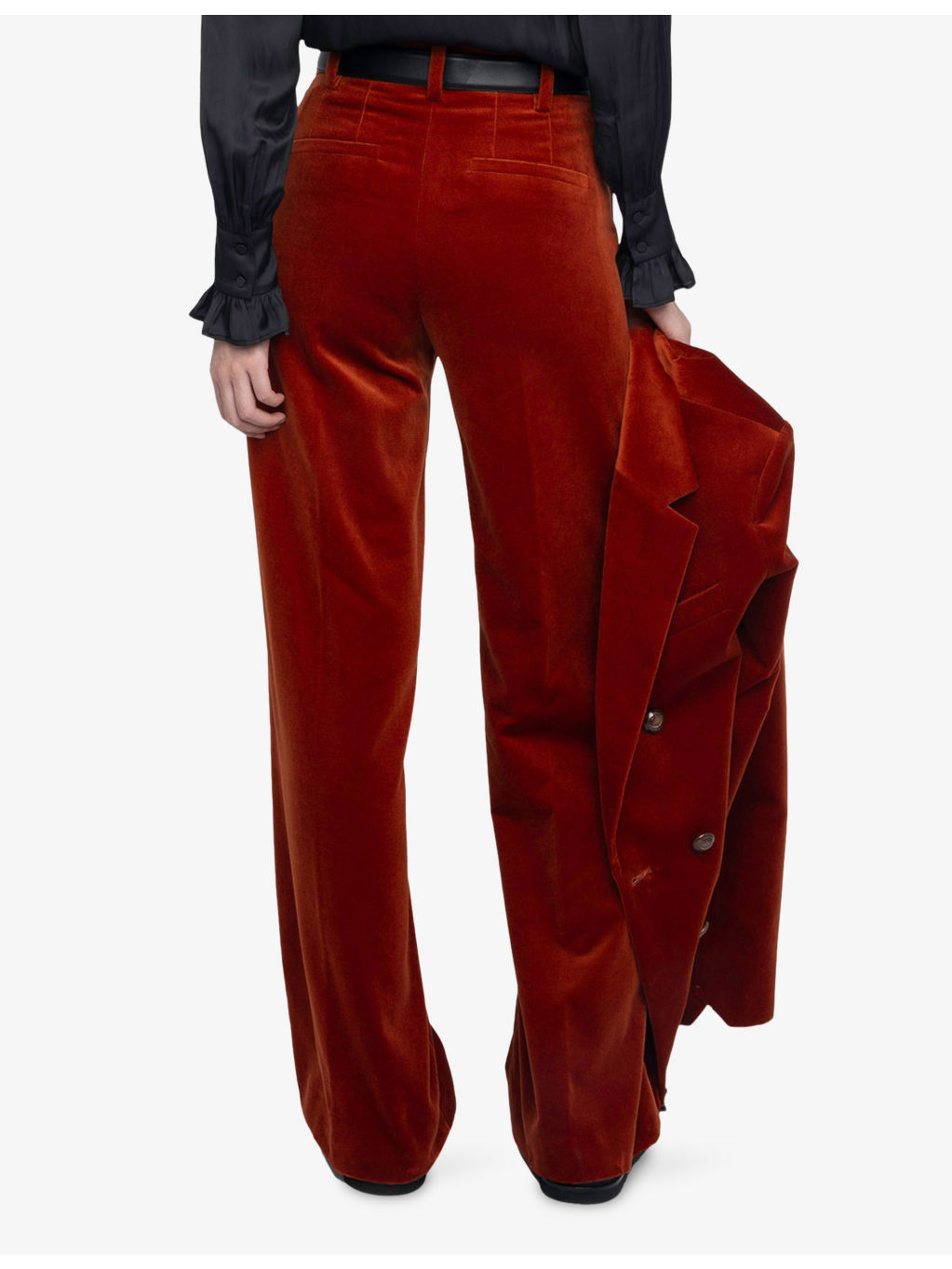 Panol Wide-Leg Cotton-Velvet Trousers - 4