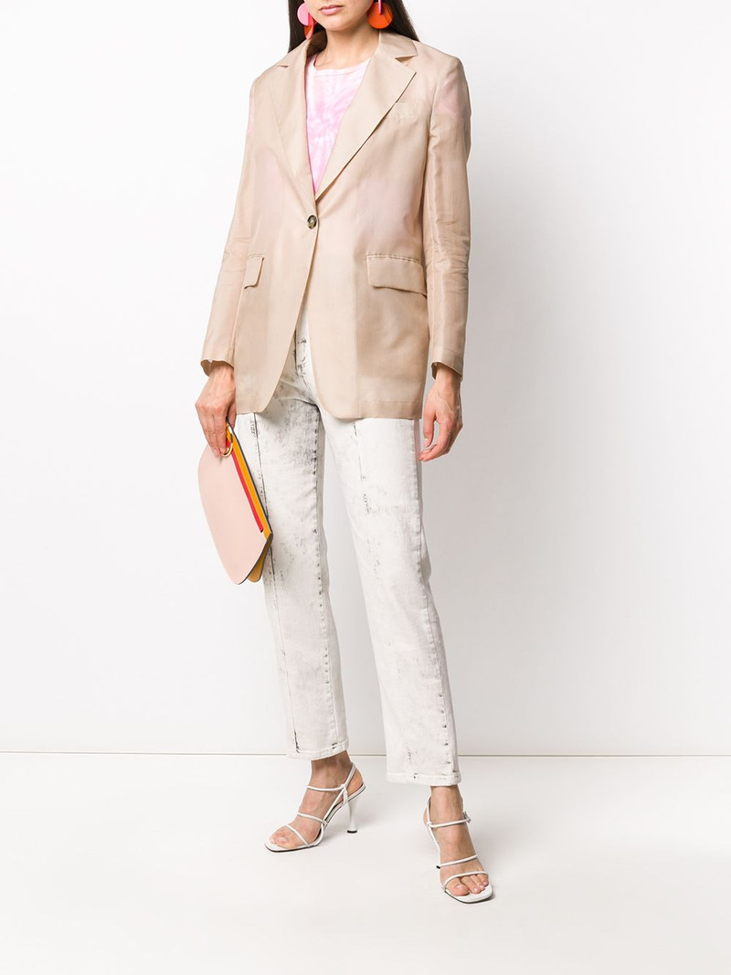 MSGM single-breasted boxy jacket outlook