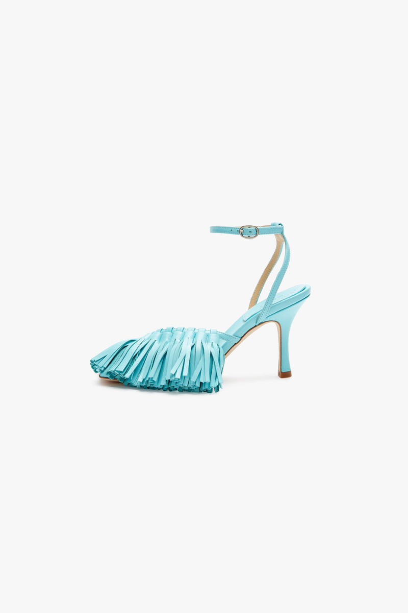 DELTA HIGH TASSEL SANDAL TURQUOISE 1