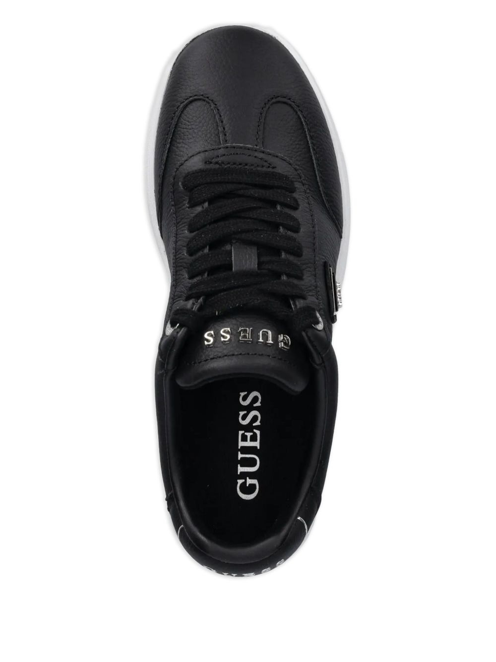 leather triangle-logo sneakers - 4
