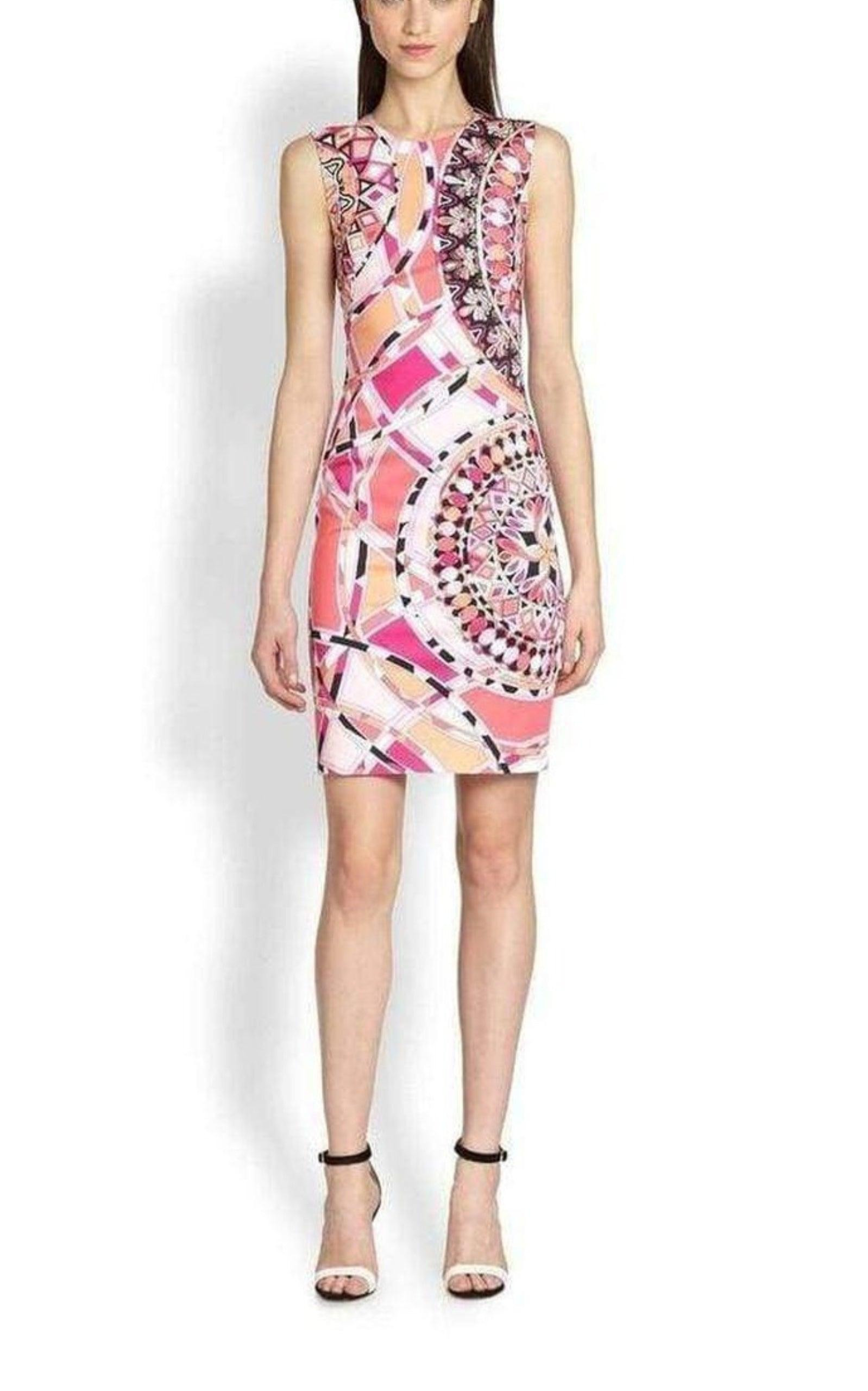 Signature Print Sheath Cotton Dress - 3