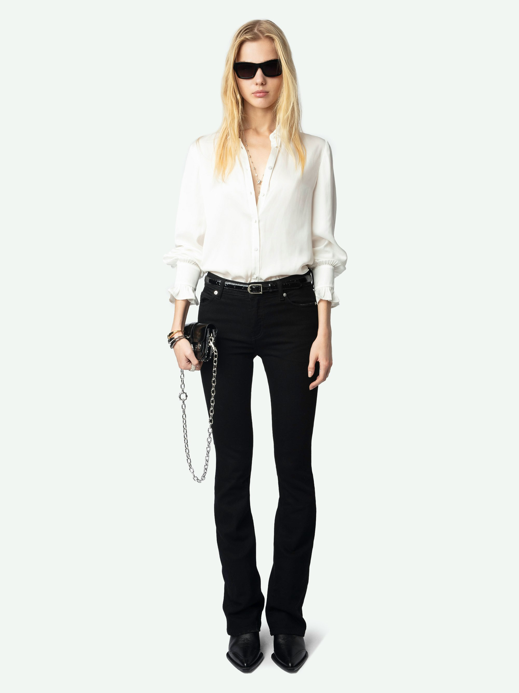 Thely Satin Shirt - 2