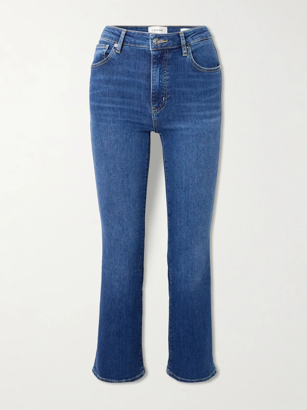 Reboot Crop Stretch High-rise Bootcut Jeans - 1