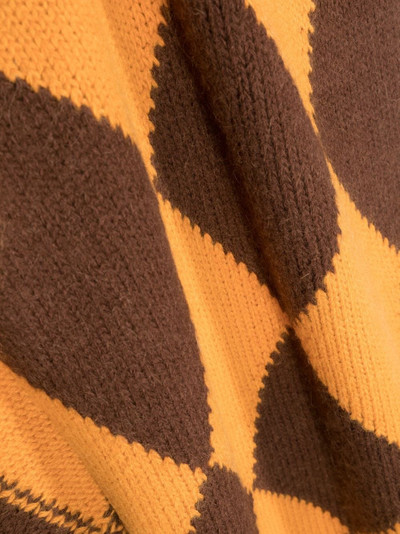 La DoubleJ argyle-pattern knitted scarf outlook